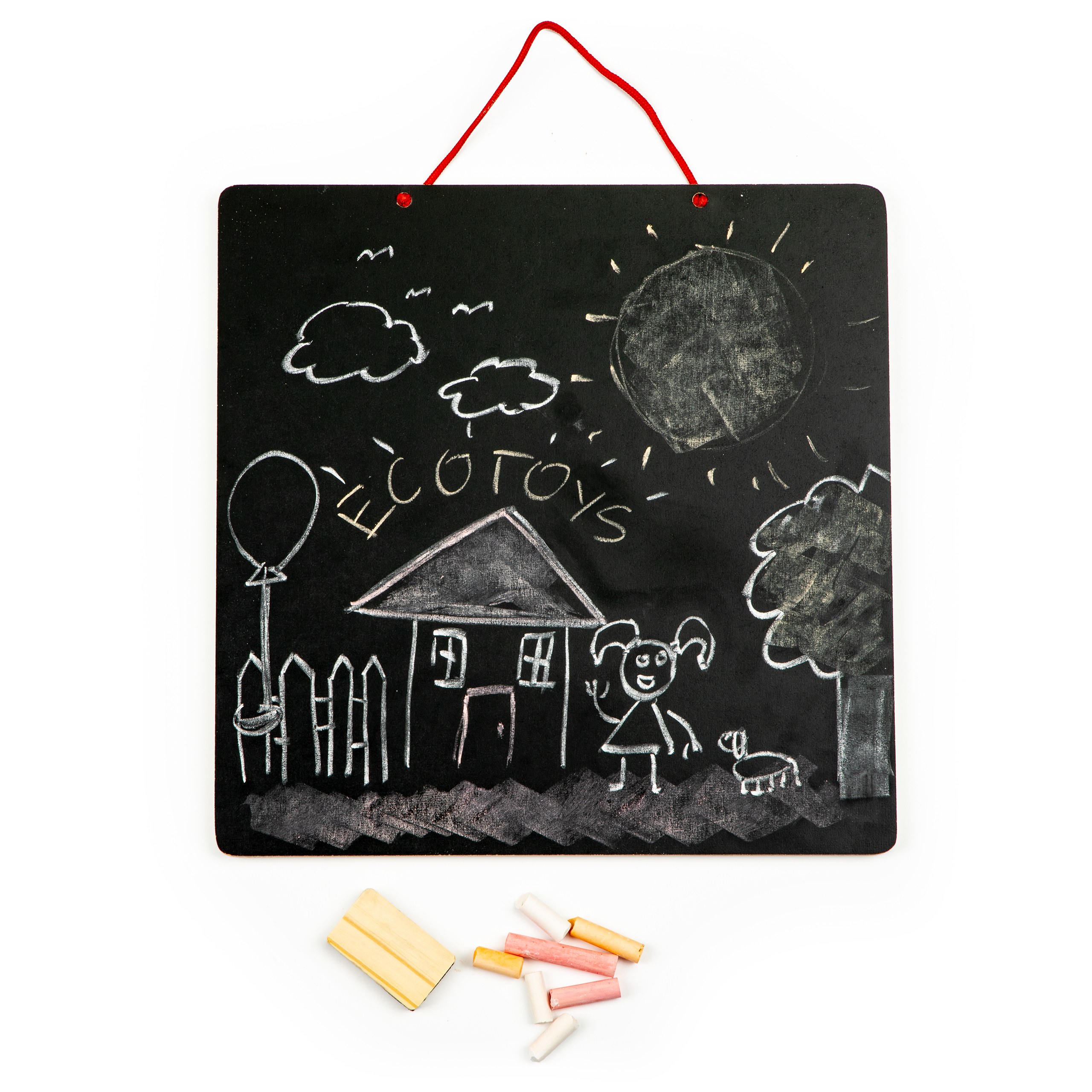 Tablica edukacyjna 3w1 magnetyczna kredowa literki ECOTOYS - obrazek 3