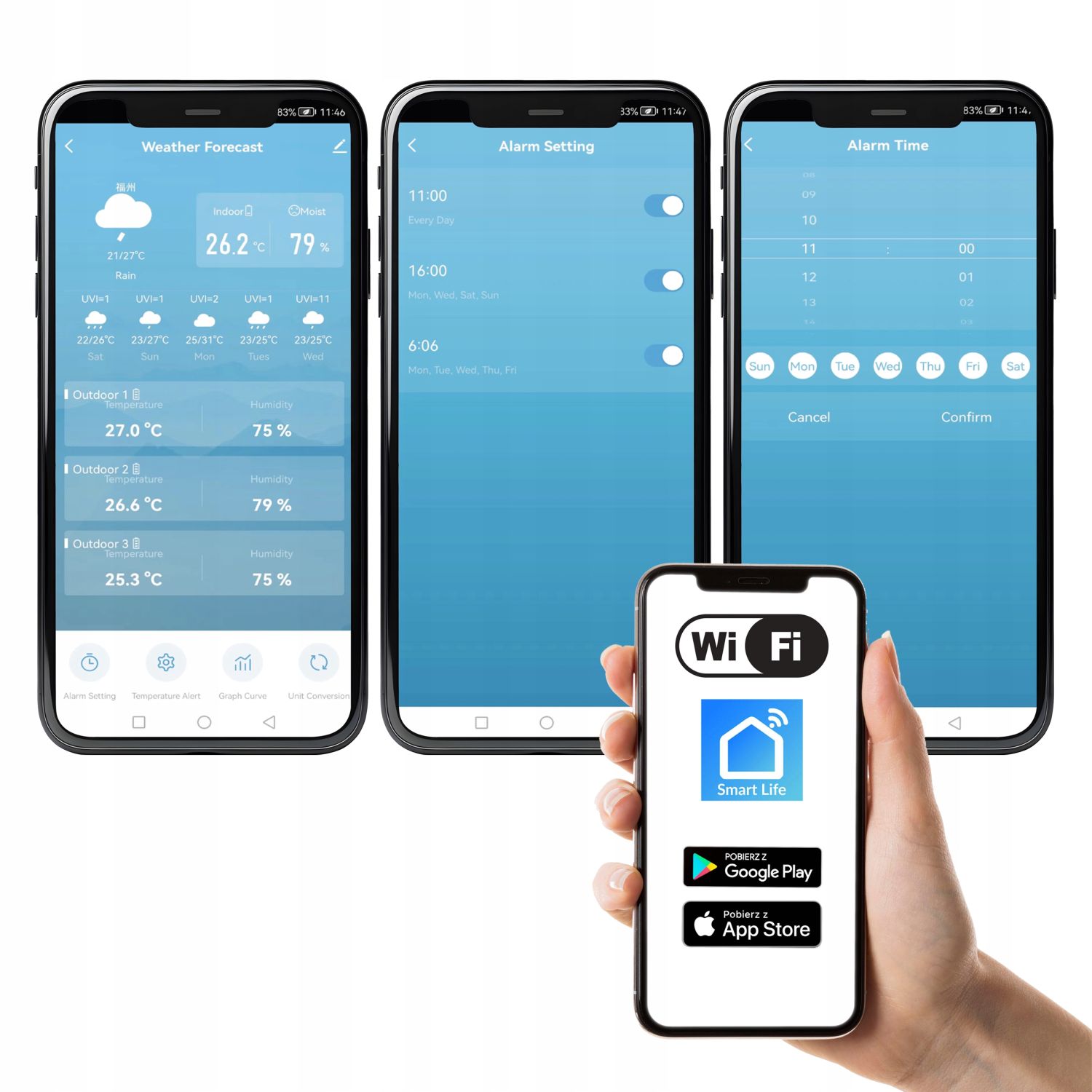 Stacja pogodowa WIFI z prognozą pogody - obrazek 5