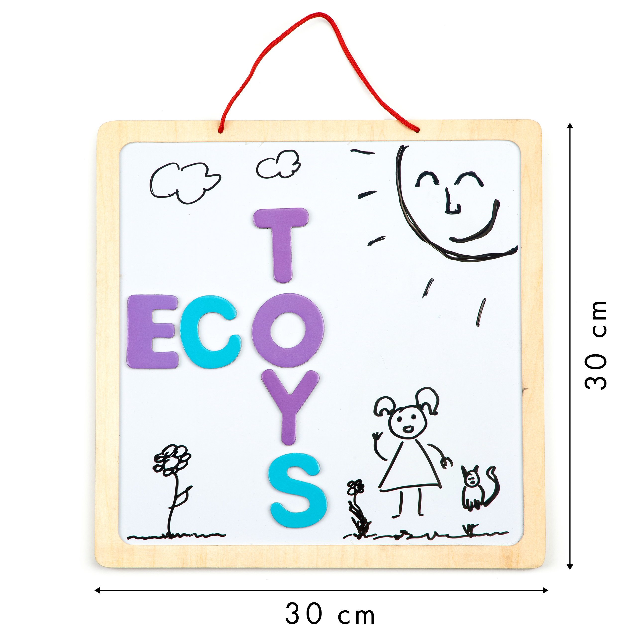 Tablica edukacyjna 3w1 magnetyczna kredowa literki ECOTOYS - obrazek 5