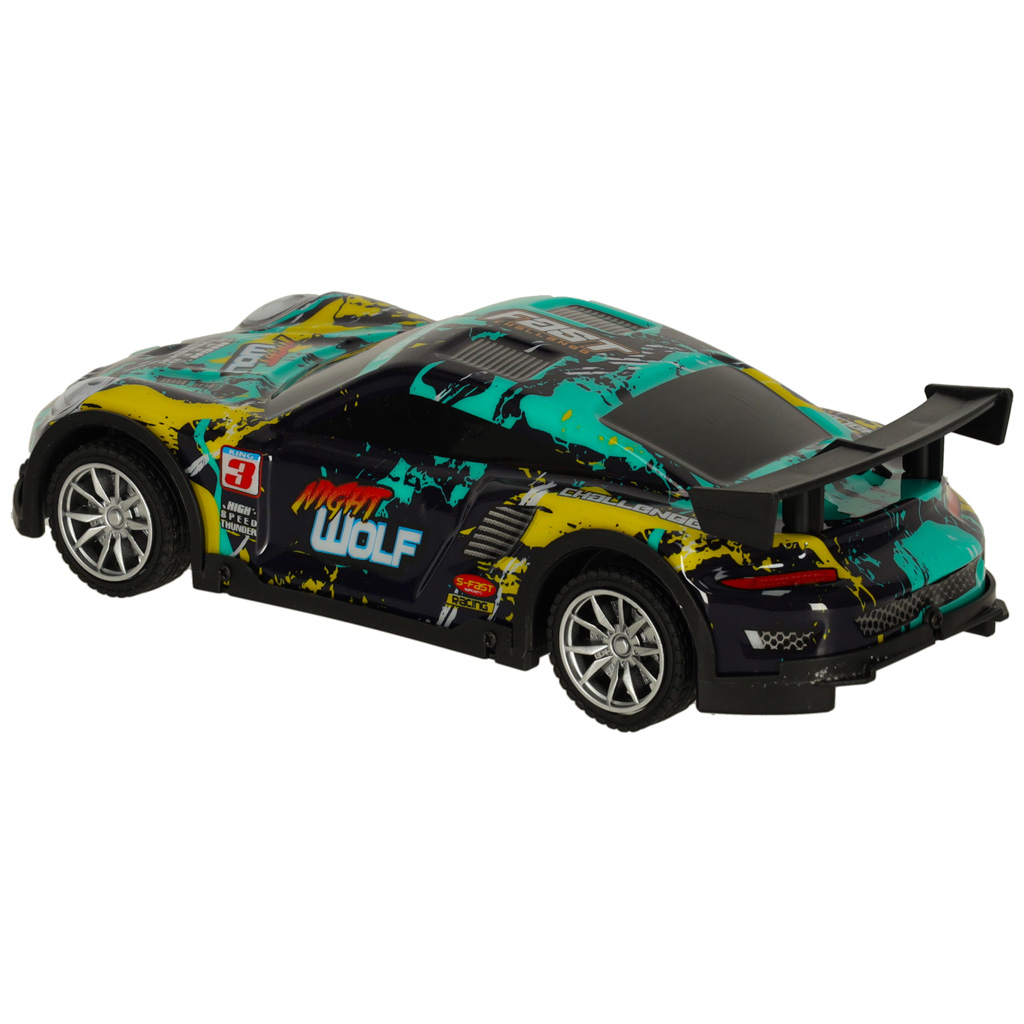 Samochód RC sportowy niebiesko zielony - obrazek 3