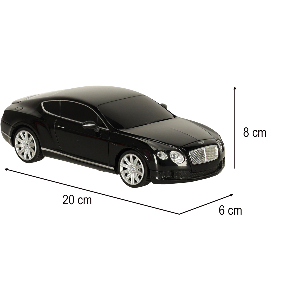 Samochód zdalnie sterowany Rastar 48600 Bentley Continental GT 1:24 czarny - obrazek 8
