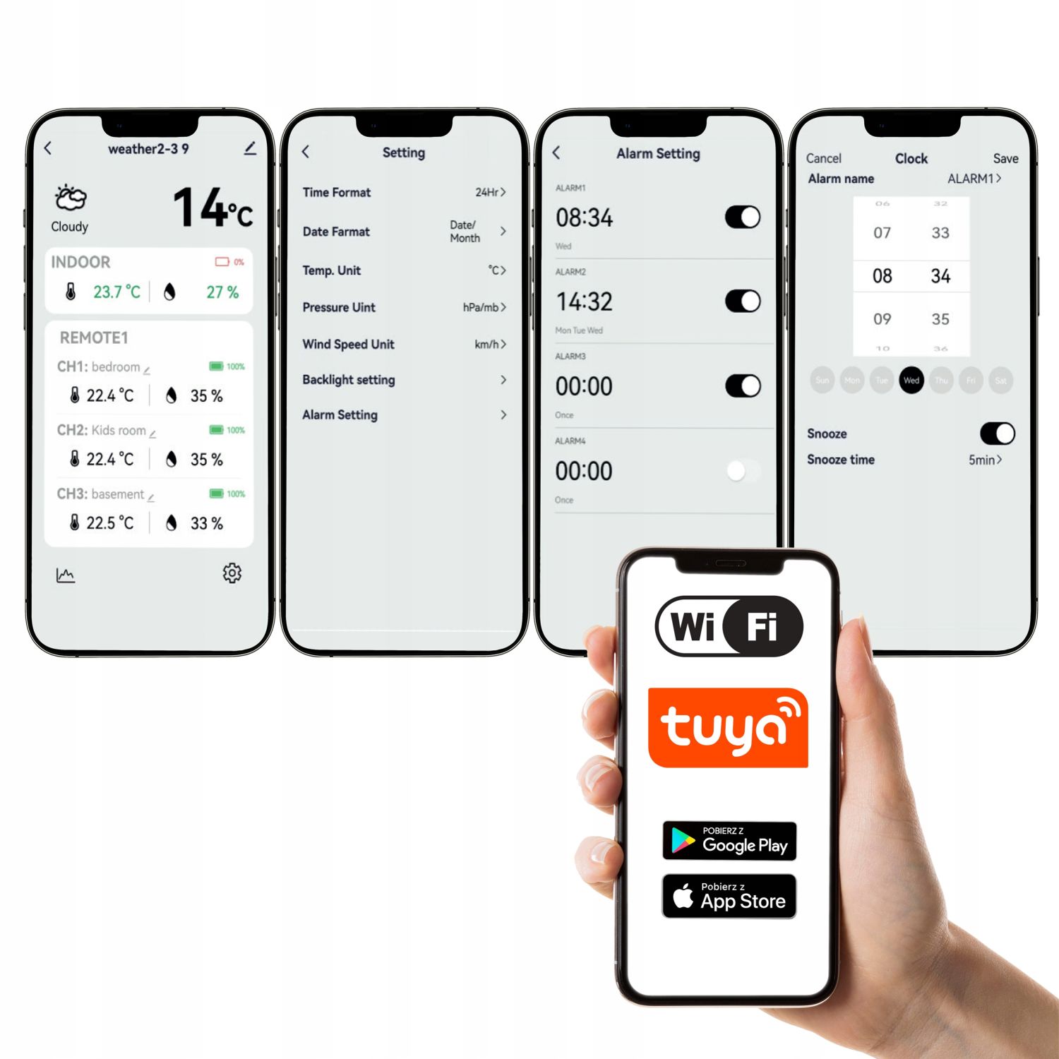 Stacja pogodowa WIFI + miernik zanieczyszczenia powietrza - obrazek 4