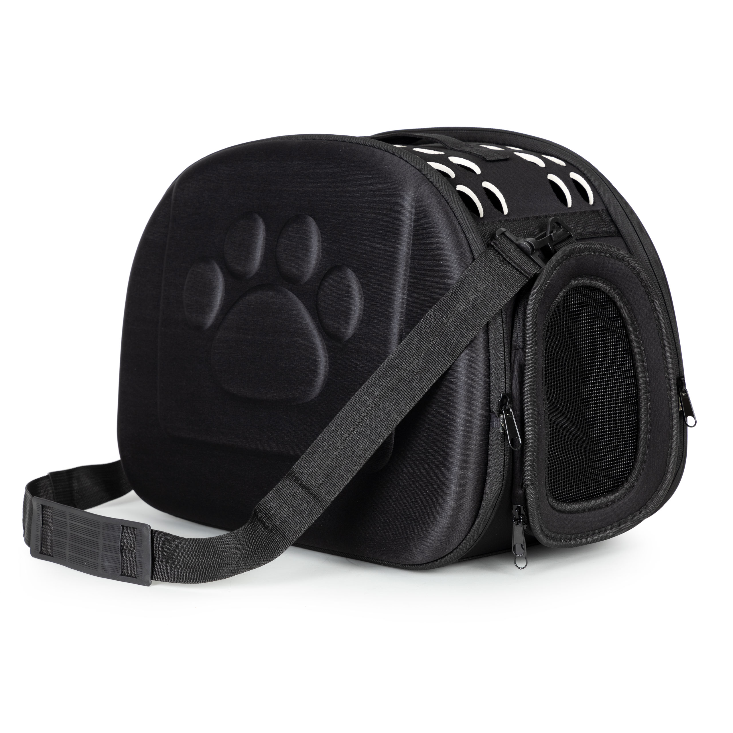 Duży transporter dla kota psa torba podróżna czarna - obrazek 3