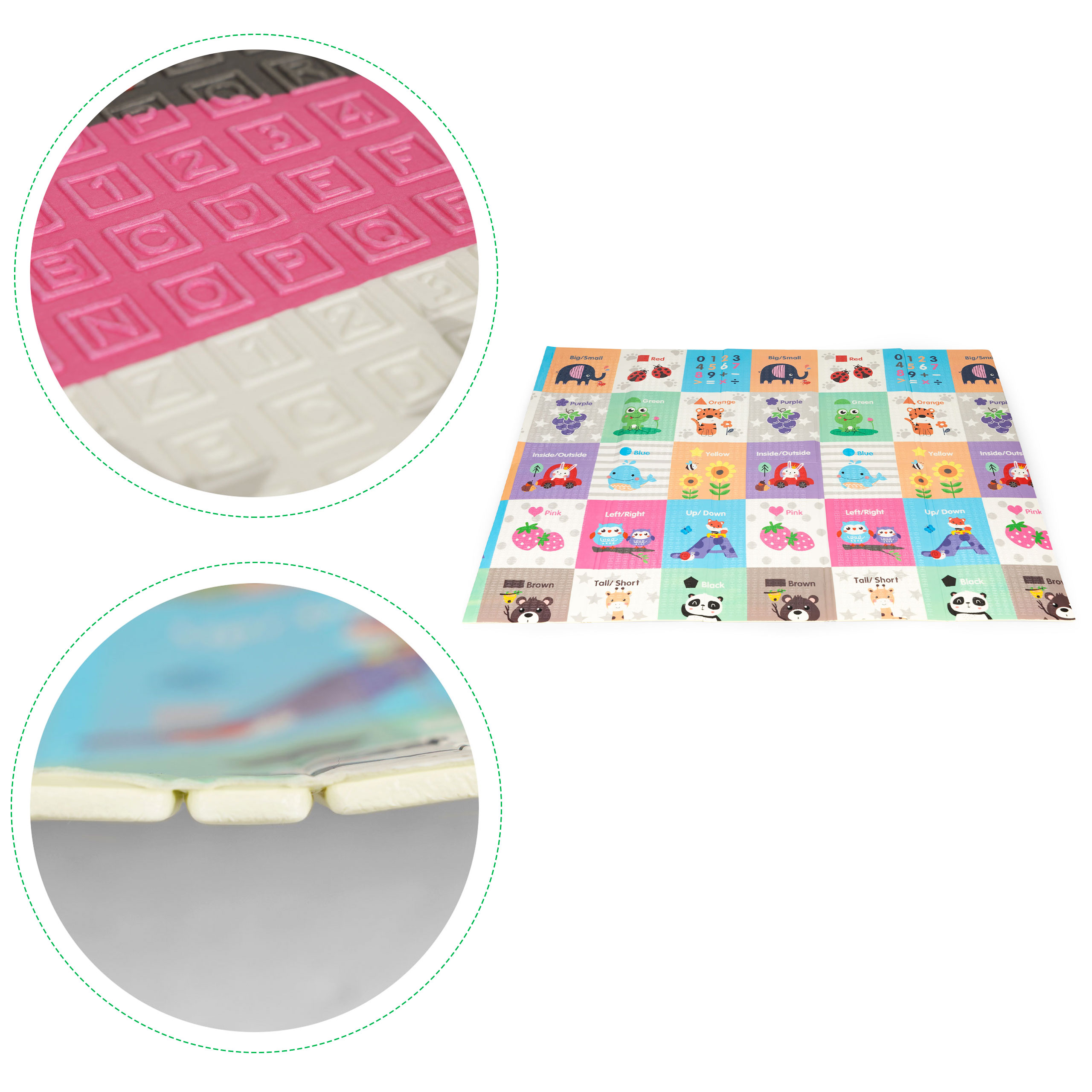 Mata piankowa edukacyjna dwustronna składana duża troba ECOTOYS - obrazek 4