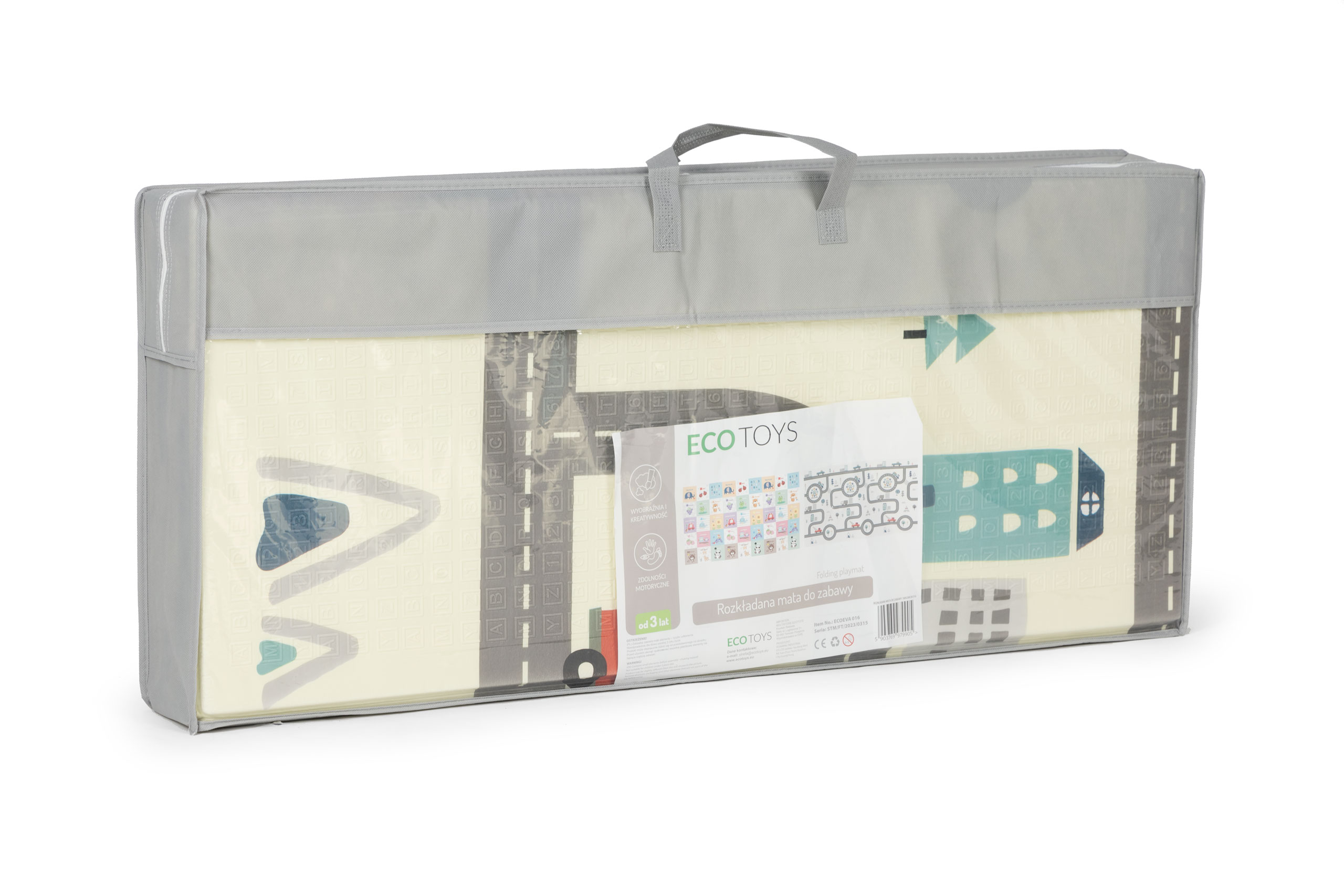 Mata piankowa edukacyjna dwustronna składana duża troba ECOTOYS - obrazek 6