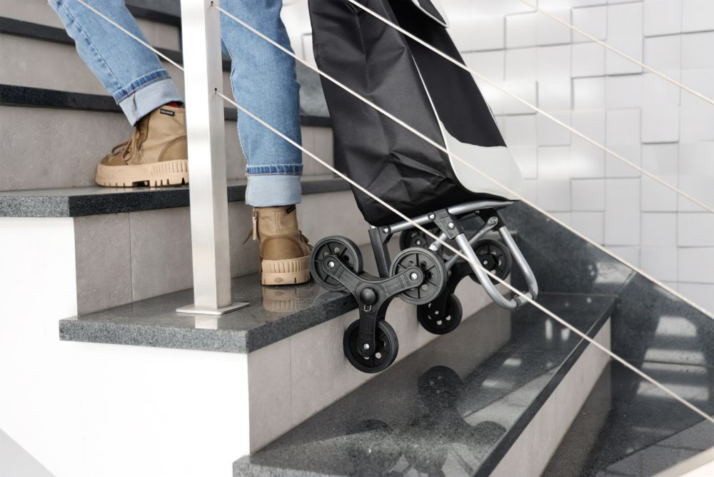 Wózek na zakupy torba 25l na 6 kółkach metalowy stelaż ModernHome - obrazek 3