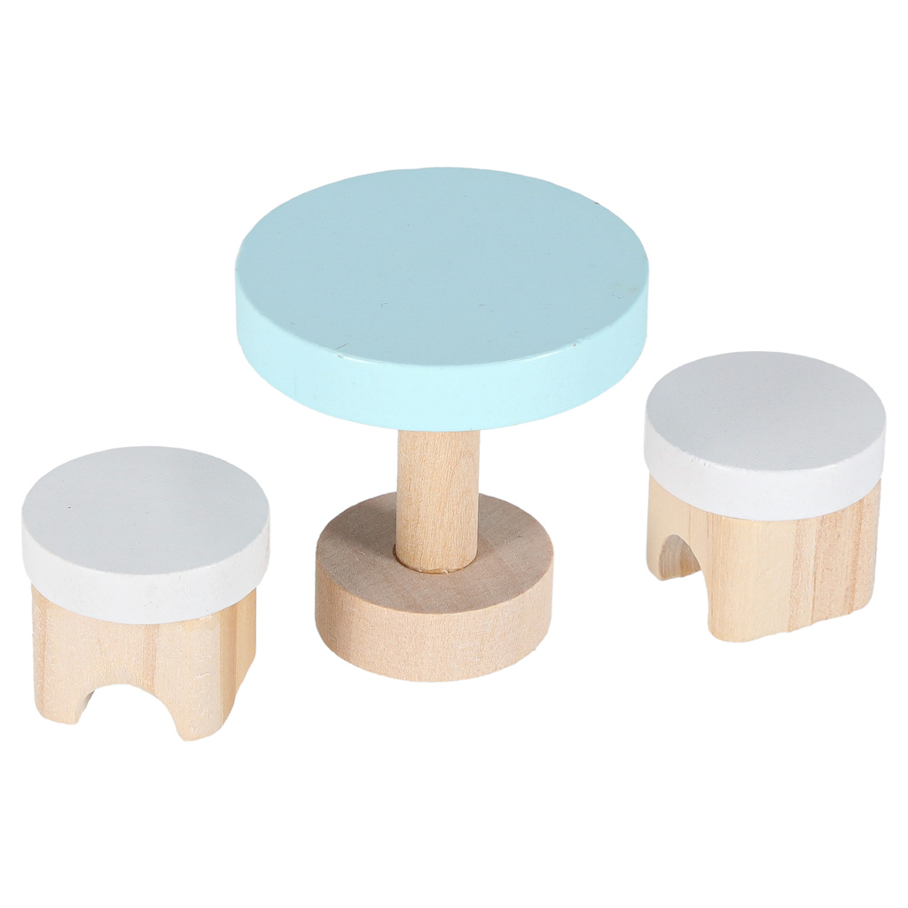 Domek dla lalek w walizce akcesoria drewniane mebelki - obrazek 16