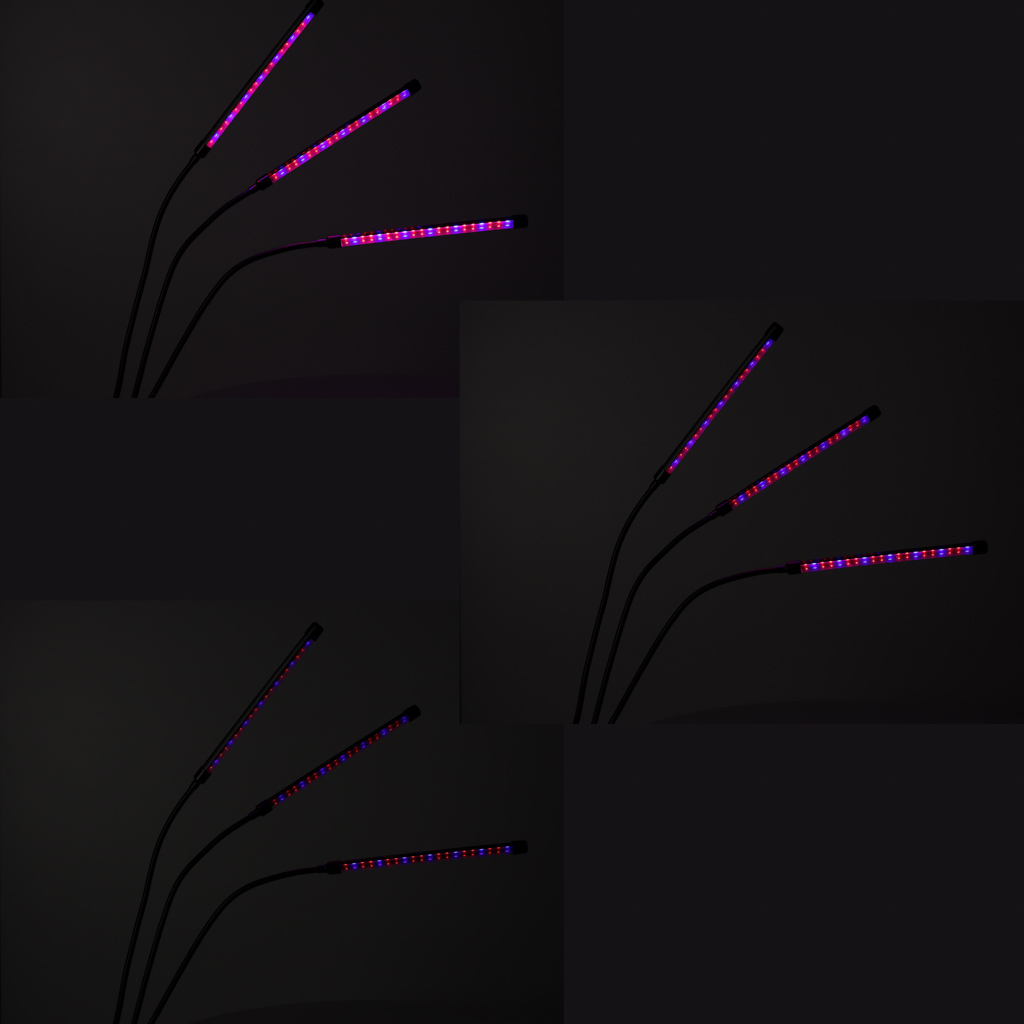 Lampa do roślin LED uprawy wzrostu panel 3 żarówki - obrazek 9