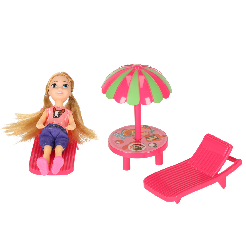 Samochód dla lalek kempingowy kamper akcesoria lalka basen - obrazek 6