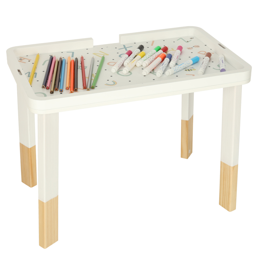 Tablica manipulacyjna LULILO LUDO stolik drewniany sensoryczny 2w1 miętowy - obrazek 10