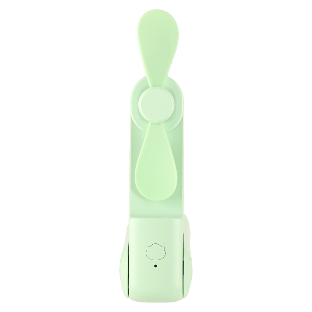 Wiatrak biurkowy wentylator mini ręczny składany wiatraczek przenośny USB zielony - obrazek 6