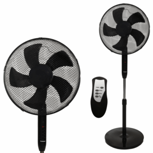 Wentylator podłogowy wiatrak stojący 45W 3 tryby pracy 5 łopatek timer pilot