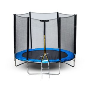 Trampolina ogrodowa z siatką zewnętrzną o średnicy 8 ft 244-252 cm + drabinka