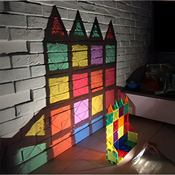 Klocki magnetyczne konstrukcyjne domek autko przyczepka 106 elementów - obrazek 5