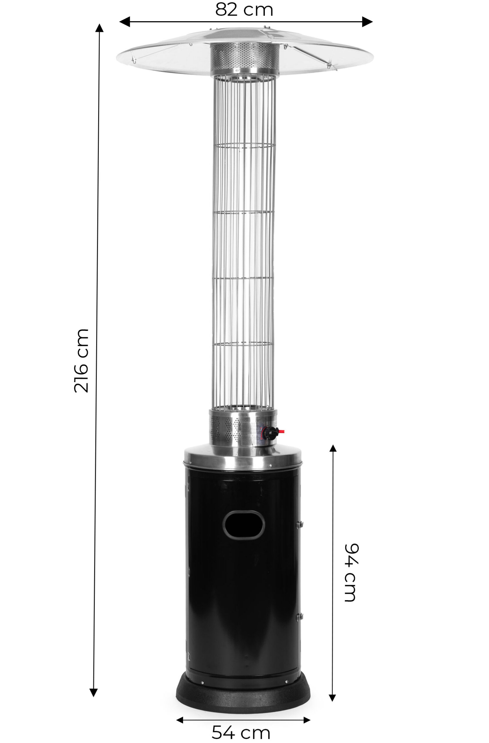 Ogrzewacz parasol gazowy grzejnik 9 kW szklany na ogród patio reduktor wąż pokrowiec MultiGarden - obrazek 10