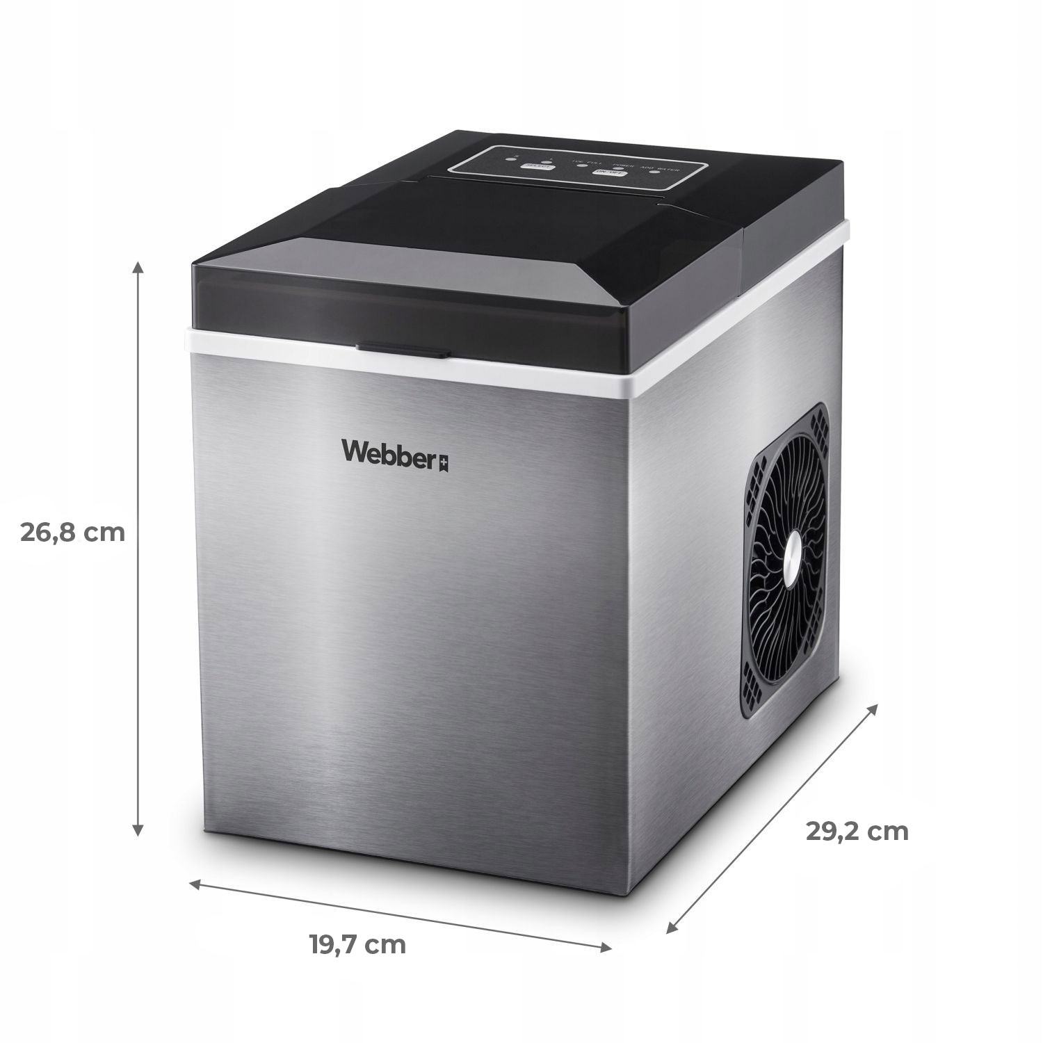 Kostkarka do lodu domowa maszyna do kostek kuszony lód 10 kg 165W WEBBER - obrazek 10
