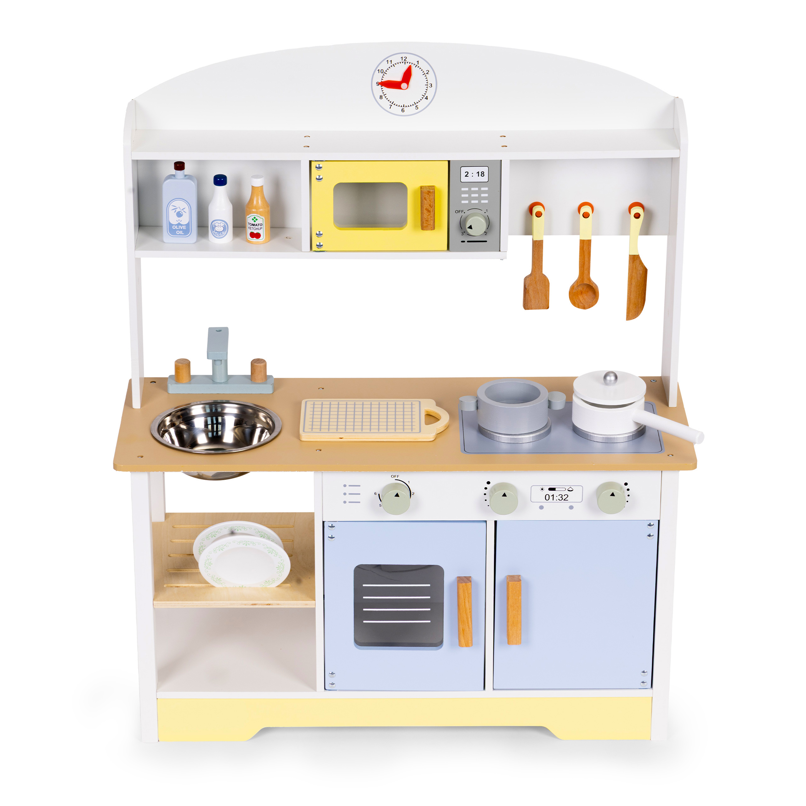 Kuchnia dla dzieci piekarnik pralka mikrofala 12 akcesoriów ECOTOYS - obrazek 2