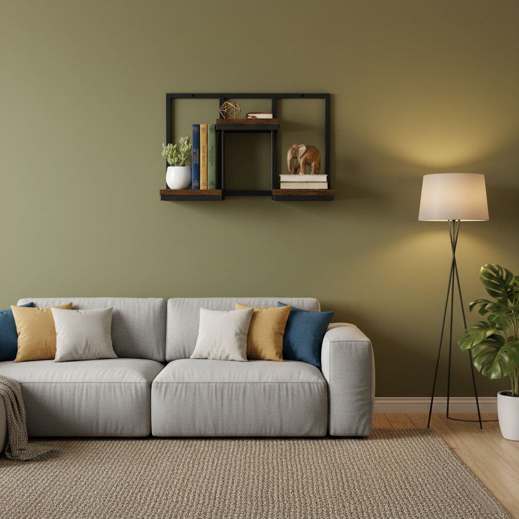 Kwietnik ścienny półka wisząca na kwiaty ozdoby 3 poziomy loft ModernHome - obrazek 2
