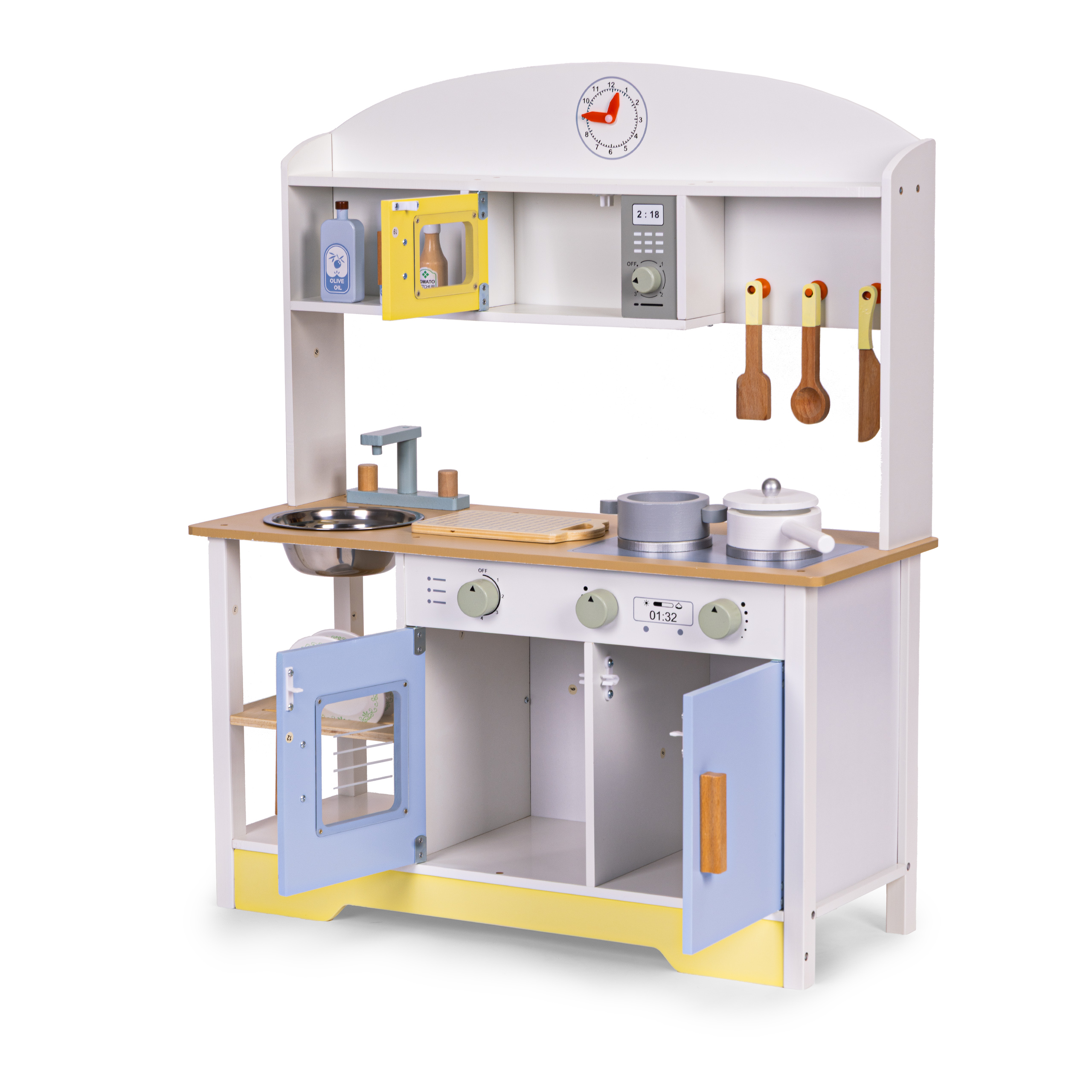 Kuchnia dla dzieci piekarnik pralka mikrofala 12 akcesoriów ECOTOYS - obrazek 5