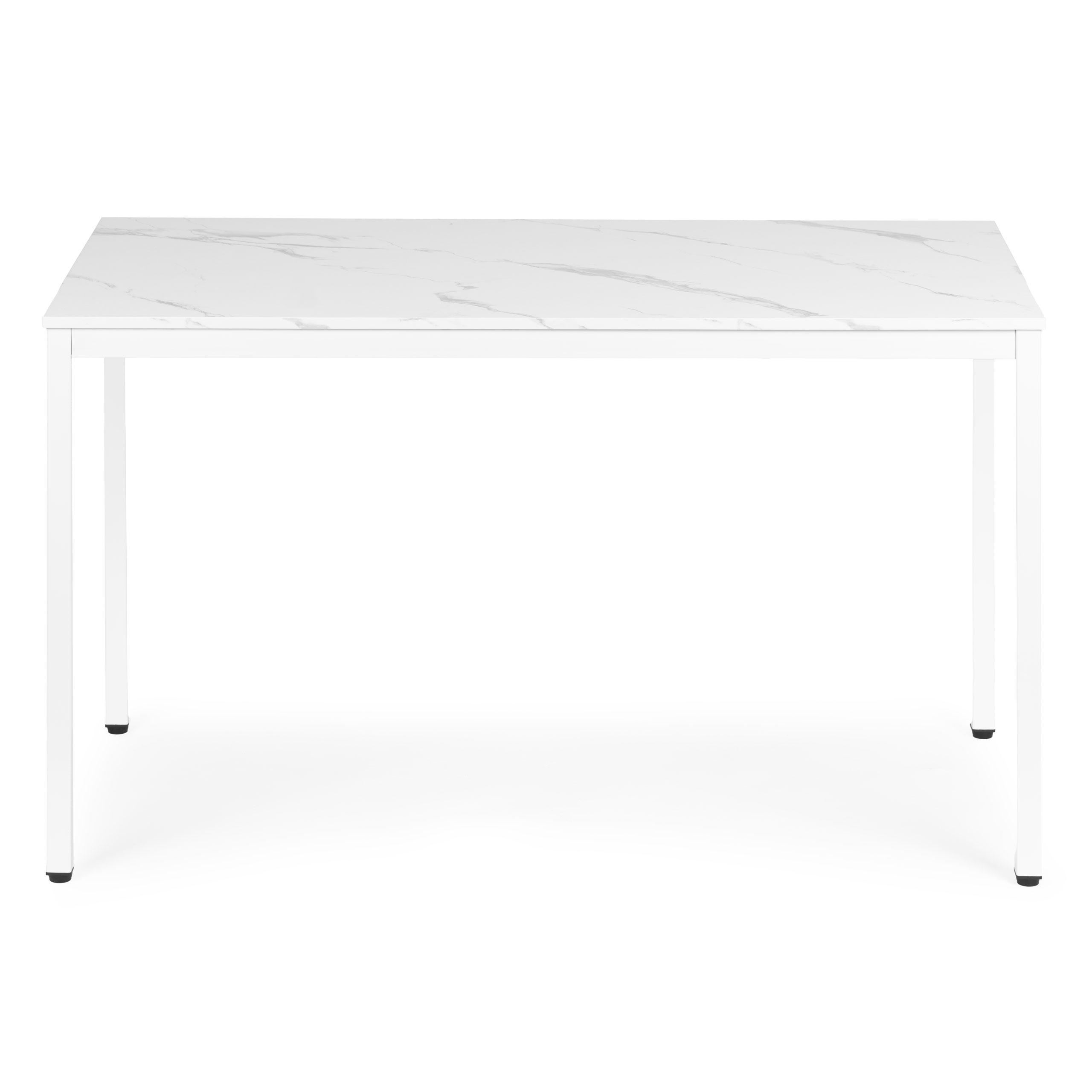 Stół do kuchni jadalni dla 4-5 osób biurko komputerowe 120x60 cm biały marmur ModernHome - obrazek 6