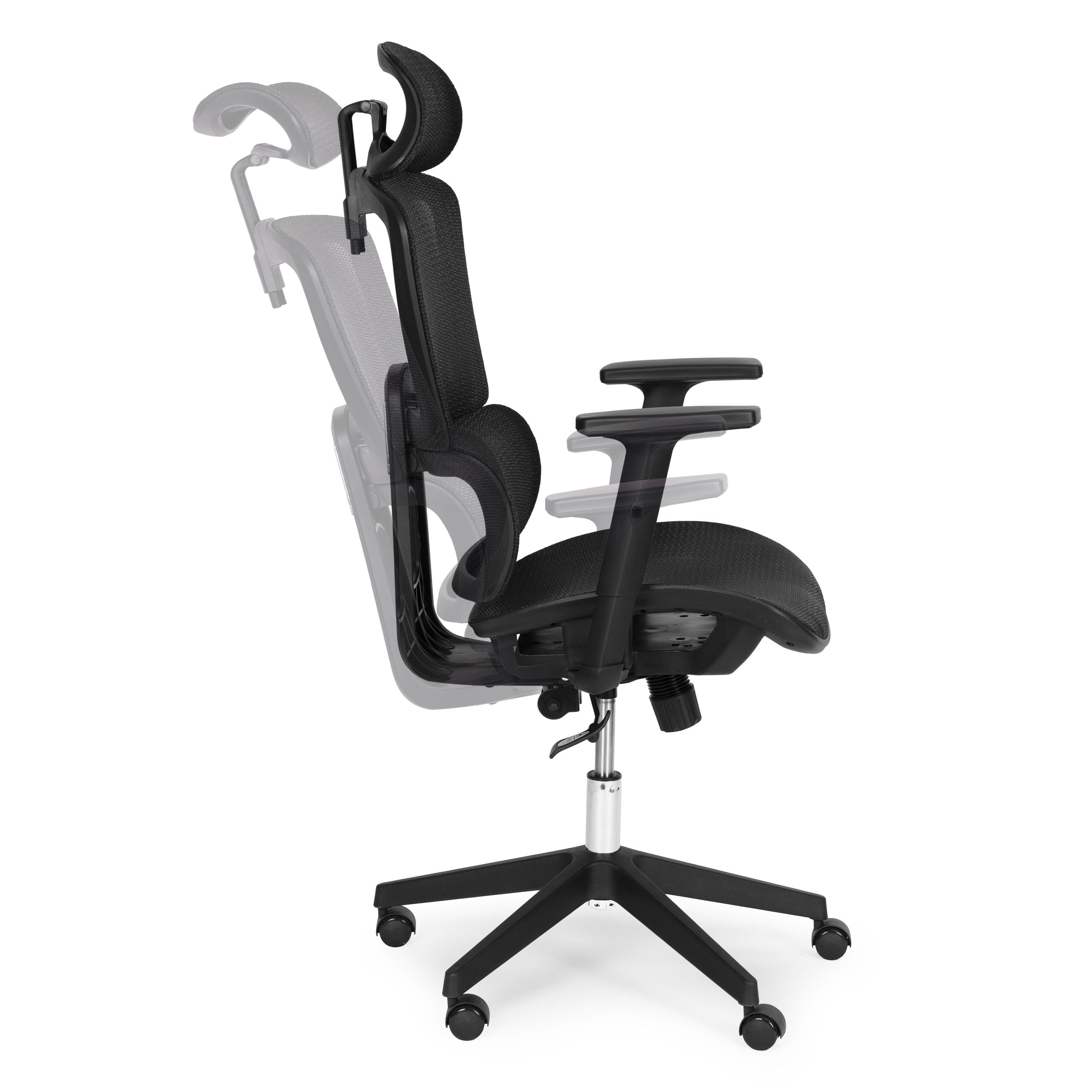 Fotel biurowy obrotowy ergonomiczny regulacja wysokości czarny ModernHome - obrazek 6