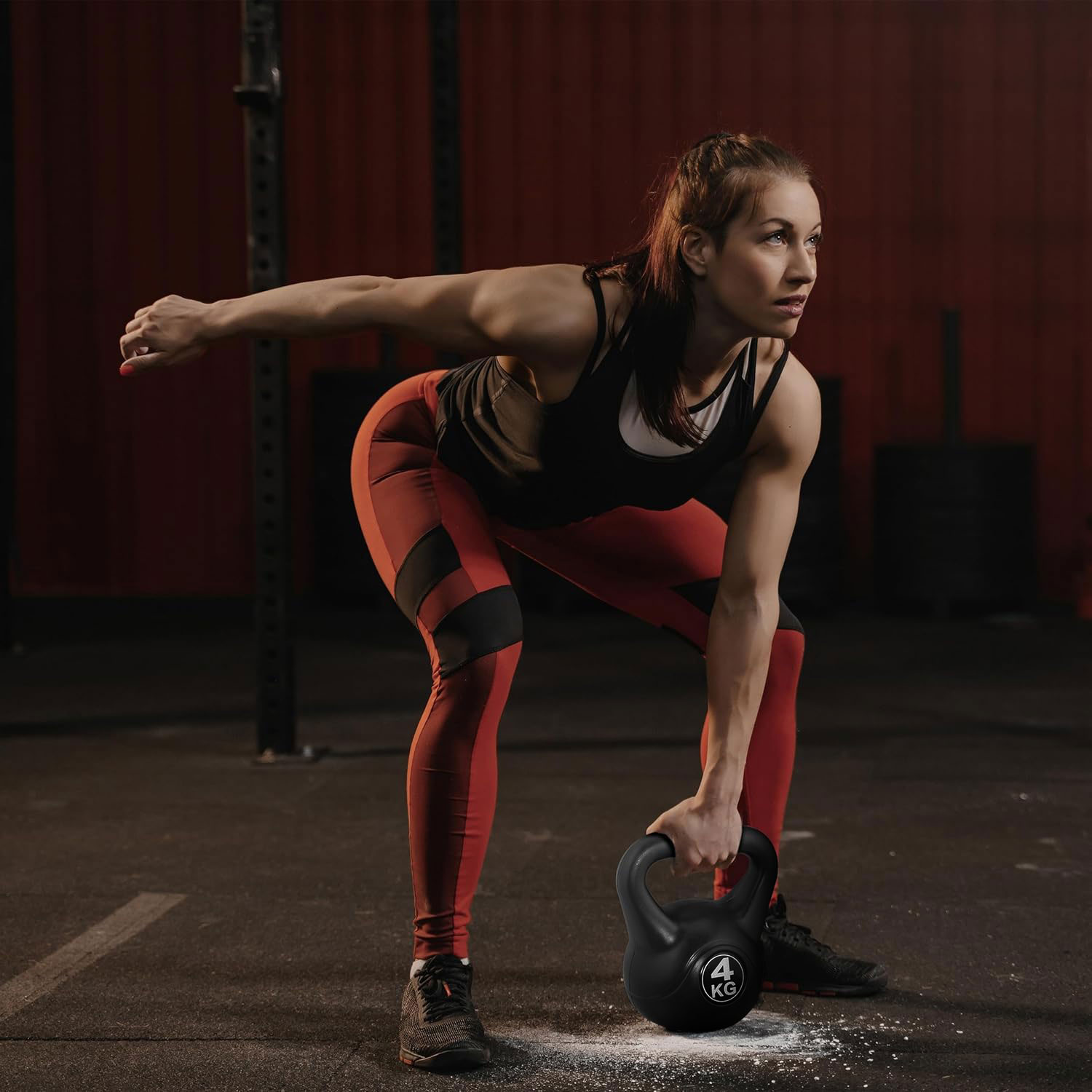Kettlebell kettle 4 kg do ćwiczeń hantla kula odważnik obciążenie ciężar fitness ModernHome - obrazek 7