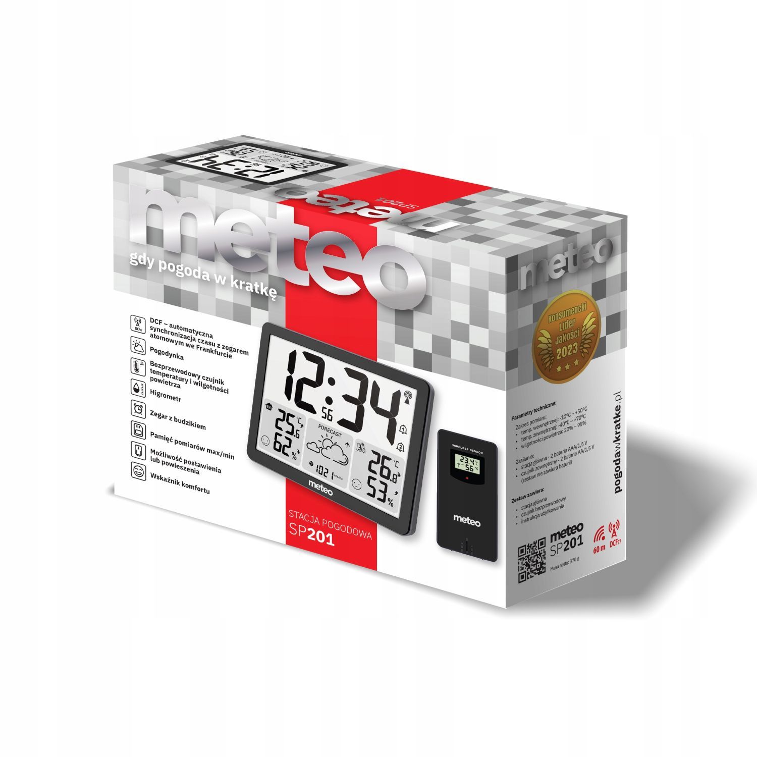 Stacja pogodowa z DCF meteo SP201 z pogodynką - obrazek 8