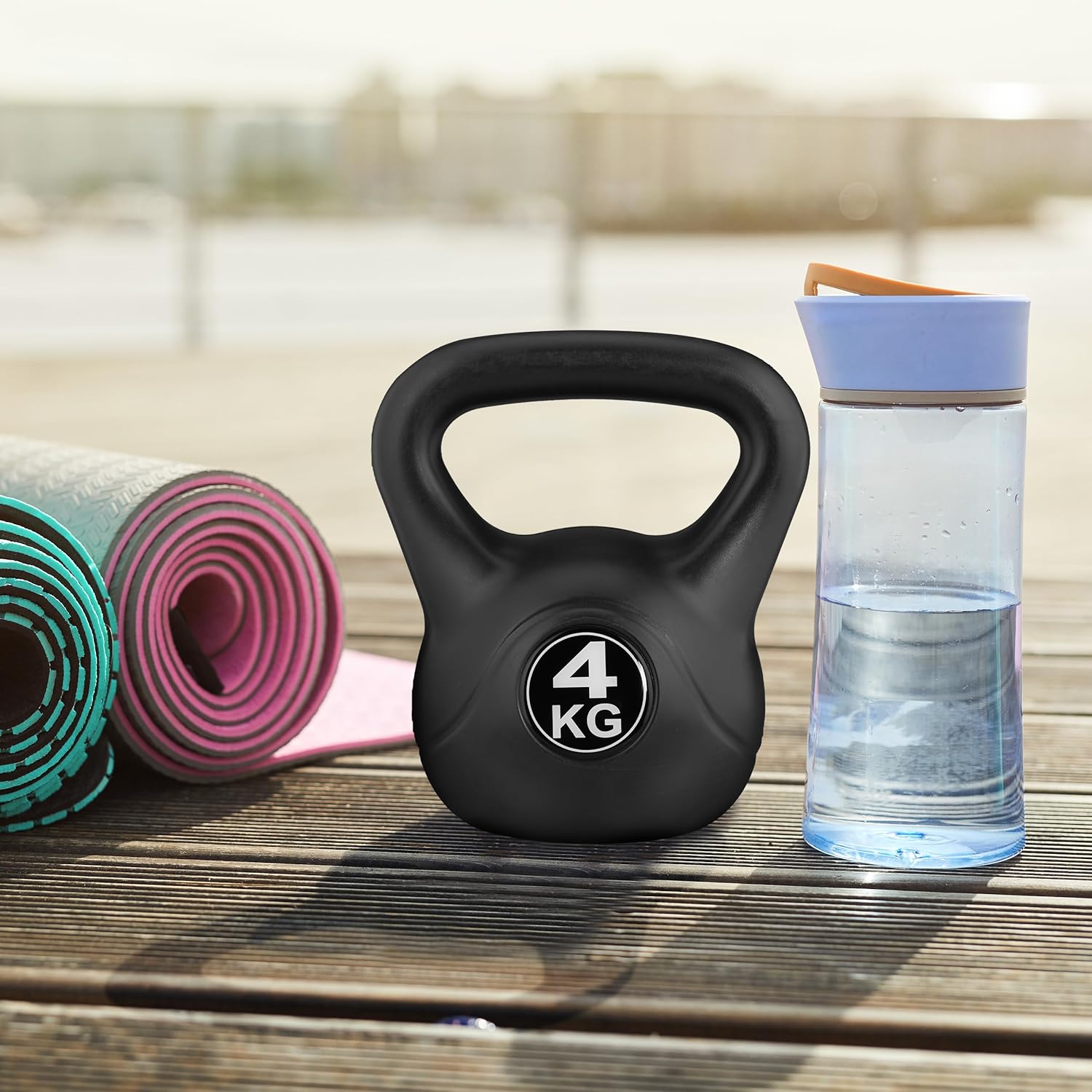 Kettlebell kettle 4 kg do ćwiczeń hantla kula odważnik obciążenie ciężar fitness ModernHome - obrazek 8