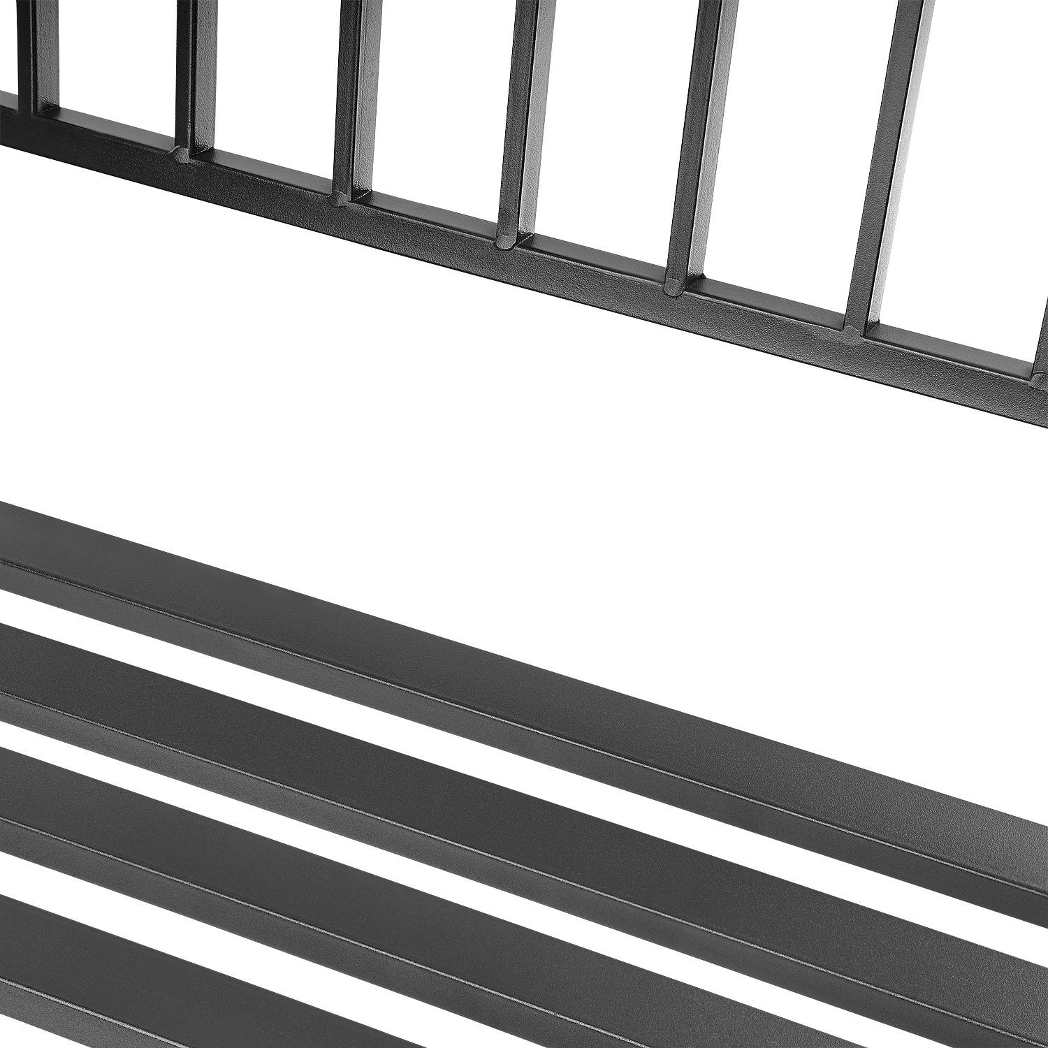Ławka ogrodowa z oparciem parkowa na taras balkon metalowa konstrukcja - obrazek 8