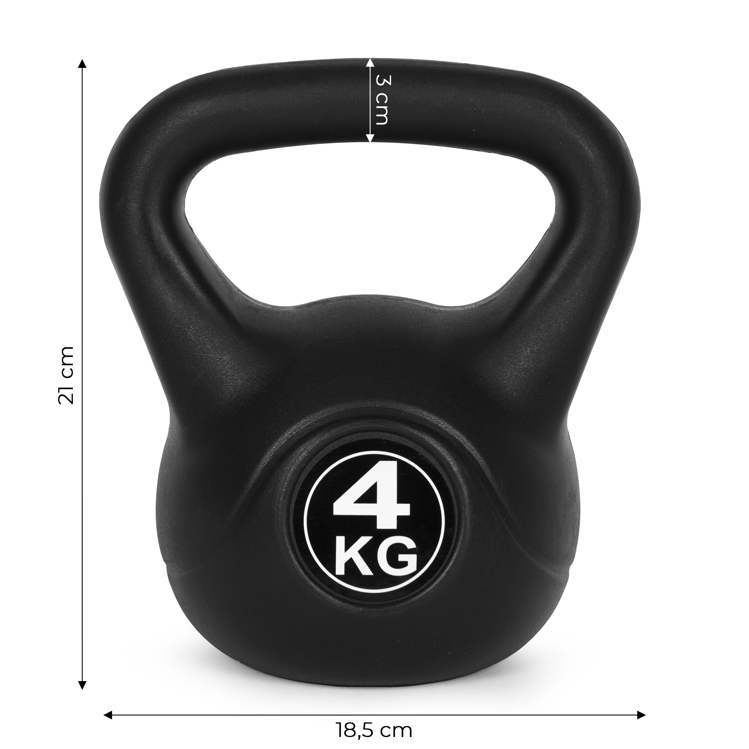 Kettlebell kettle 4 kg do ćwiczeń hantla kula odważnik obciążenie ciężar fitness ModernHome - obrazek 9