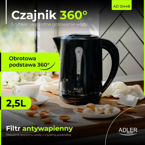 AD 1244 black Czajnik plastikowy 2,5 L - obrazek 14
