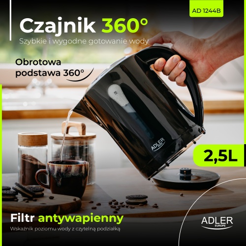 AD 1244 black Czajnik plastikowy 2,5 L - obrazek 15