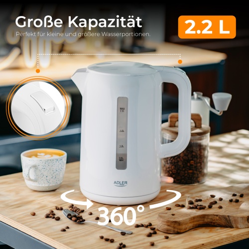 AD 1386 Czajnik elektryczny 2,2 L - biały - obrazek 16