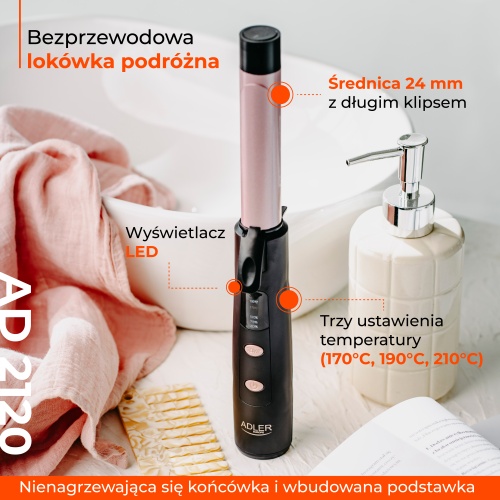 AD 2120 Bezprzewodowa lokówka podróżna - USB - obrazek 15