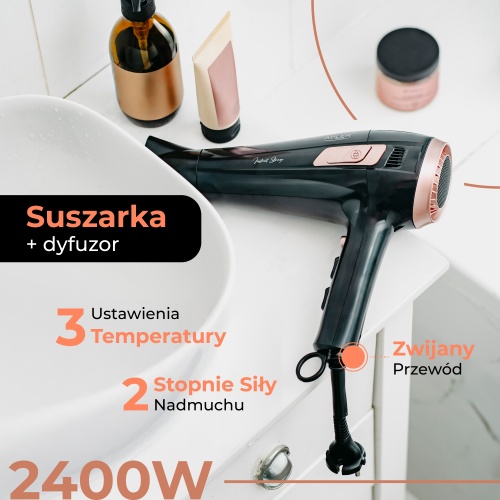 AD 2283 Suszarka ze zwijanym przewodem - 2400W + dyfuzor - obrazek 13