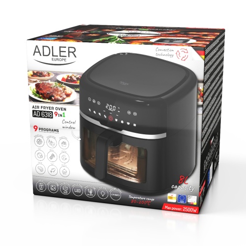 AD 6318 Frytkownica beztłuszczowa 8,0 L | 9 programów | Air Fryer z LED i oświetleniem | - obrazek 14