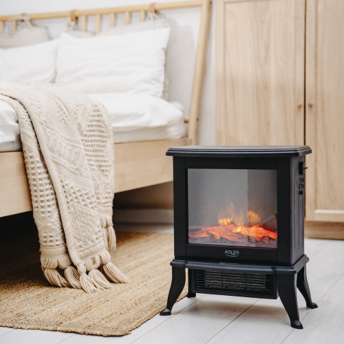 AD 7754 Kominek elektryczny | 2 poziomy grzania: 1000W / 1800W | Efekt 3D płomienia | Termostat - obrazek 13