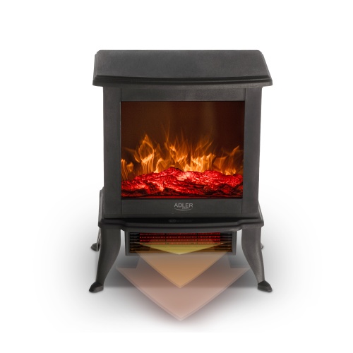 AD 7754 Kominek elektryczny | 2 poziomy grzania: 1000W / 1800W | Efekt 3D płomienia | Termostat - obrazek 16