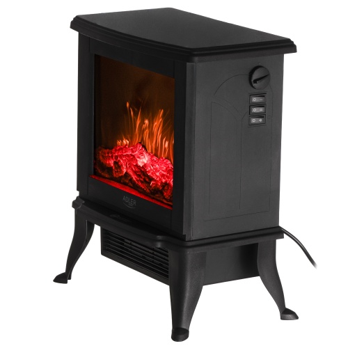 AD 7754 Kominek elektryczny | 2 poziomy grzania: 1000W / 1800W | Efekt 3D płomienia | Termostat - obrazek 2