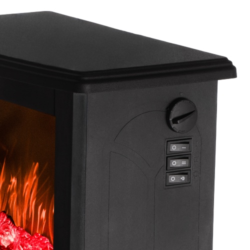 AD 7754 Kominek elektryczny | 2 poziomy grzania: 1000W / 1800W | Efekt 3D płomienia | Termostat - obrazek 4