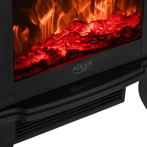 AD 7754 Kominek elektryczny | 2 poziomy grzania: 1000W / 1800W | Efekt 3D płomienia | Termostat - obrazek 7