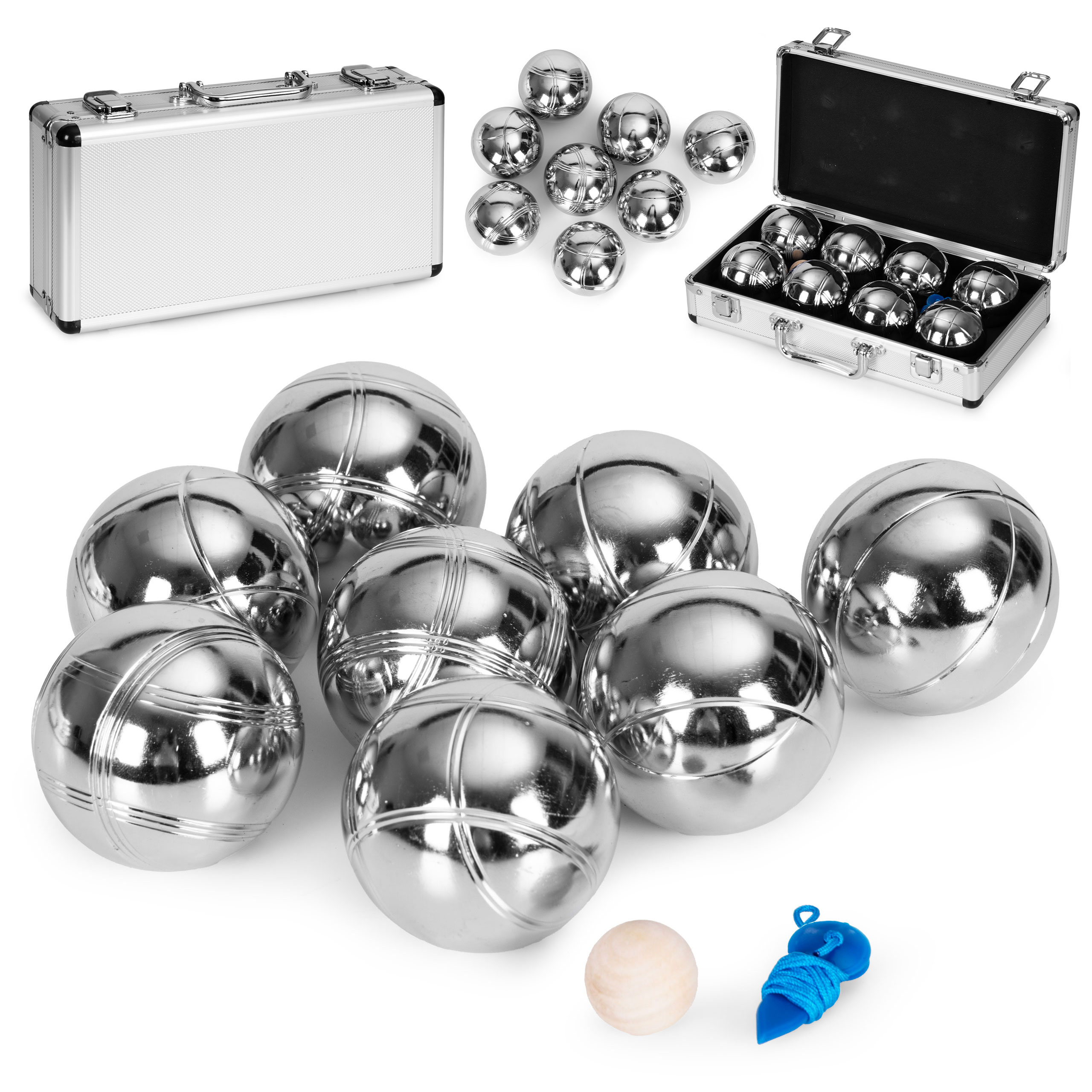 Zestaw do gry w bule kule boules petanque 8 szt. + walizka i akcesoria