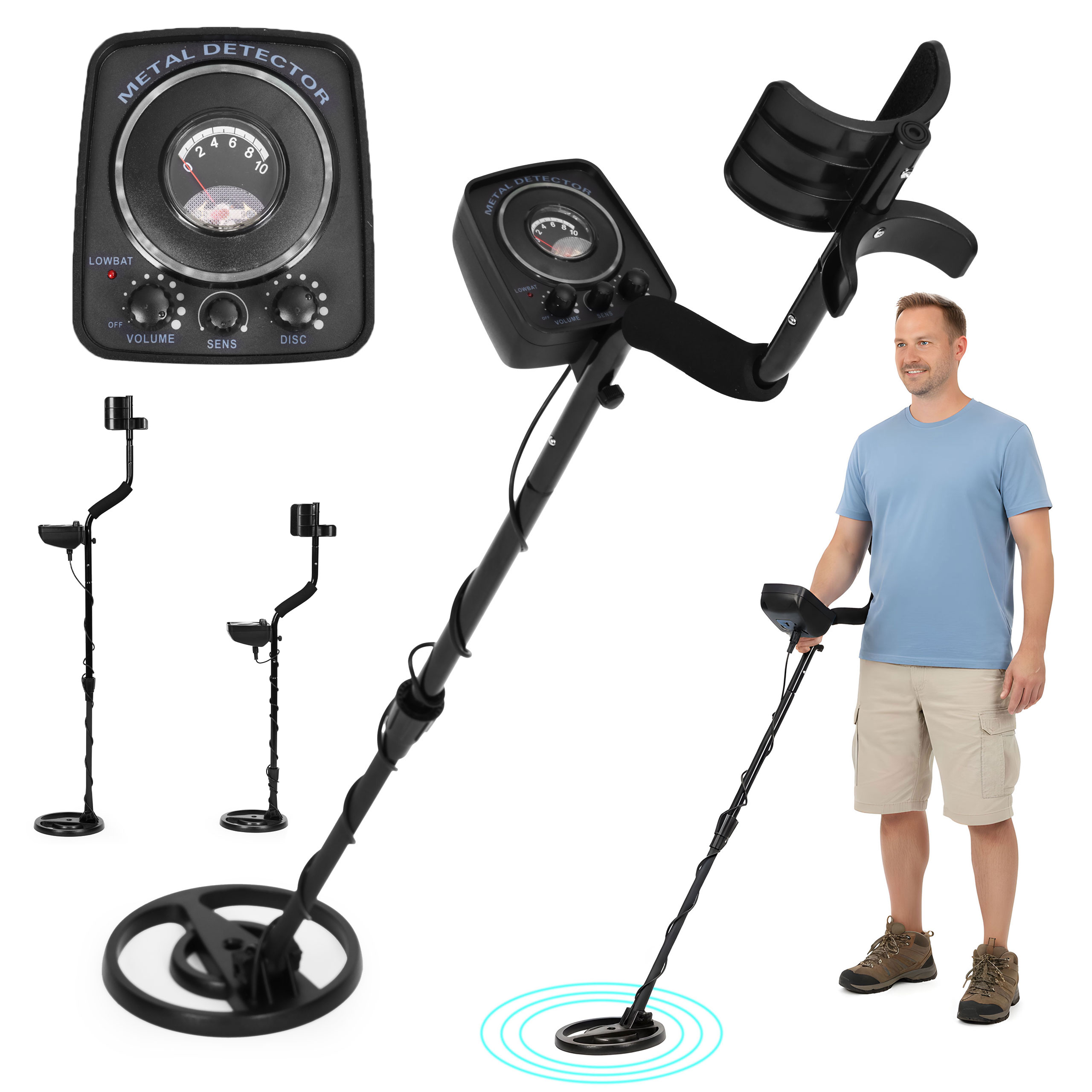 Wykrywacz metali detektor 2 tryby do poszukiwań złota srebra monet