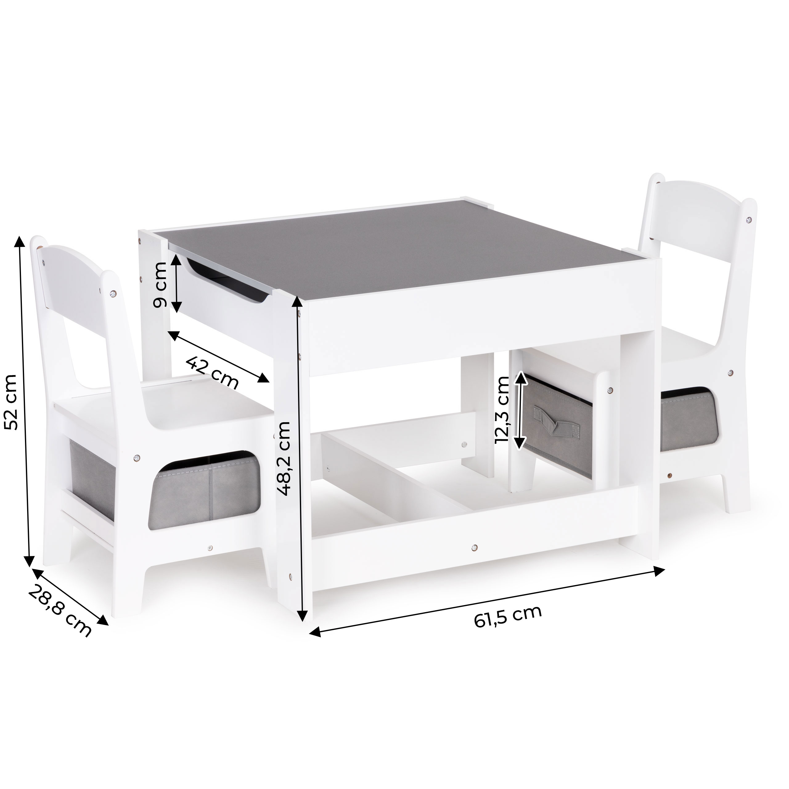 Meble dla dzieci zestaw drewniany stół + 2 krzesła ECOTOYS - obrazek 10