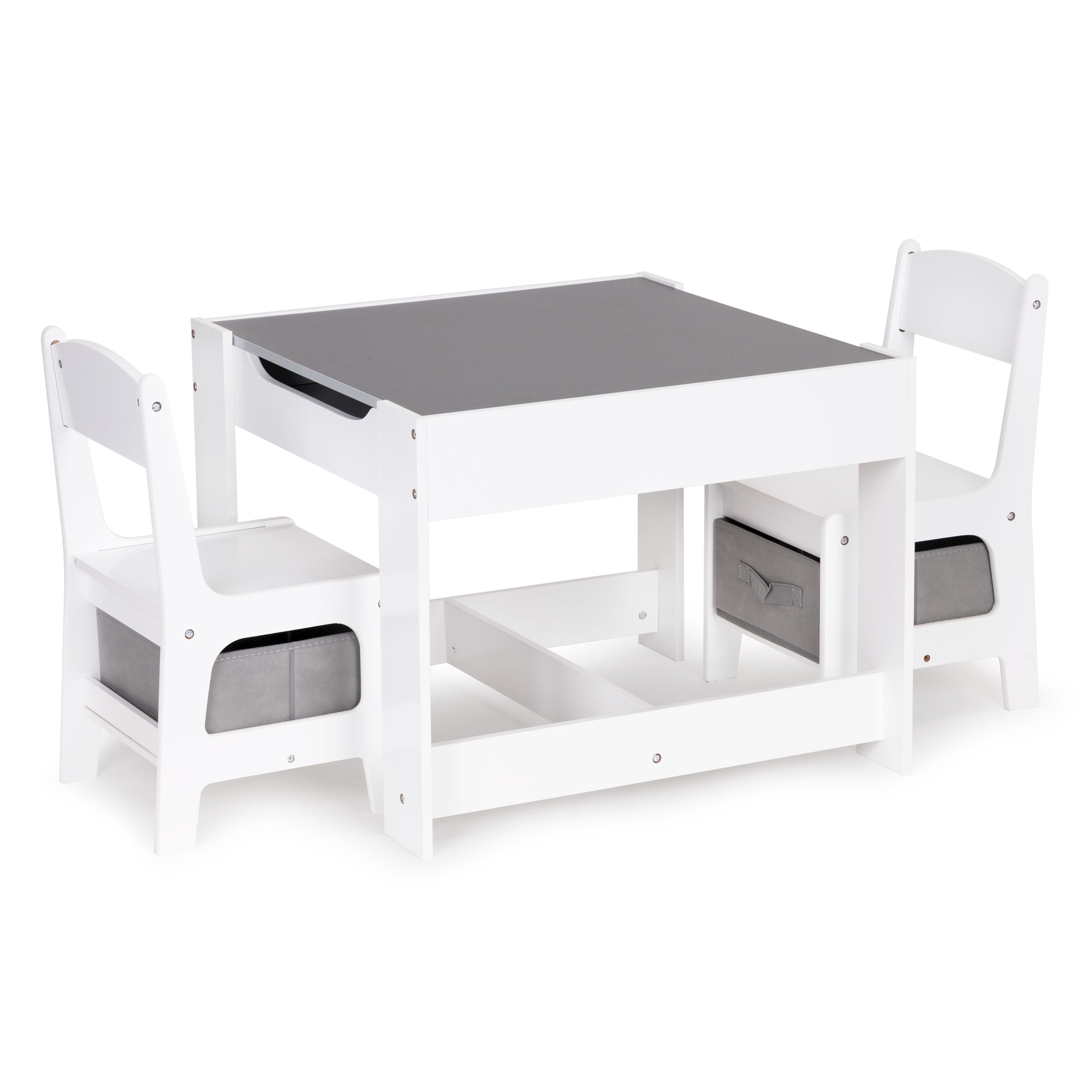 Meble dla dzieci zestaw drewniany stół + 2 krzesła ECOTOYS - obrazek 2