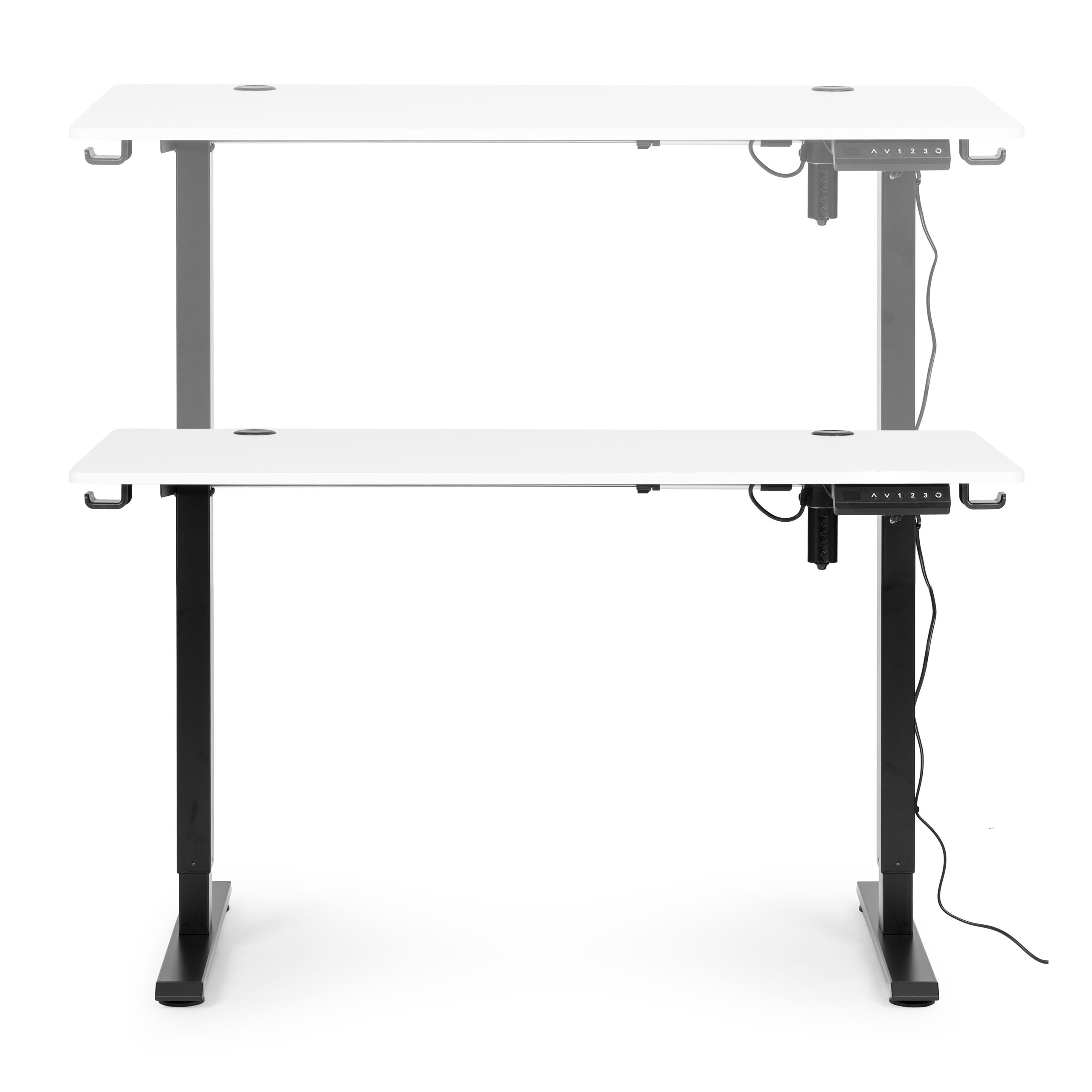 Biurko elektryczne regulowane 120x60 cm regulacja wysokości 72-117 cm ModernHome - obrazek 6