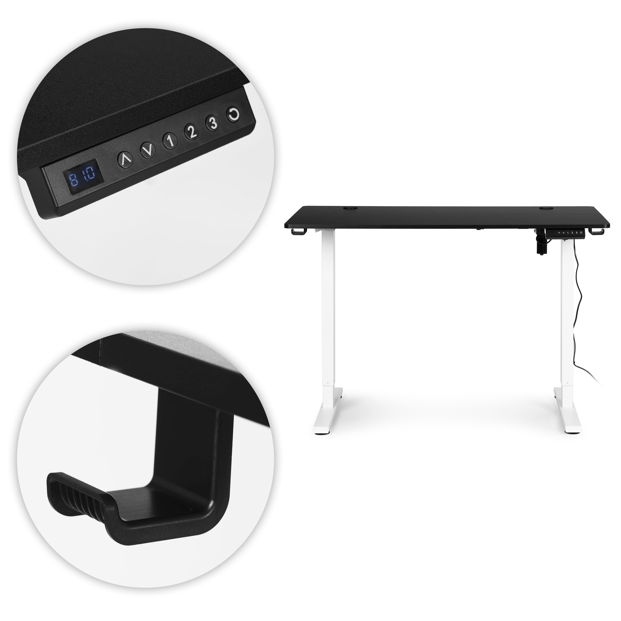 Biurko elektryczne regulowane 120x60 cm regulacja wysokości 72-117 cm ModernHome - obrazek 7