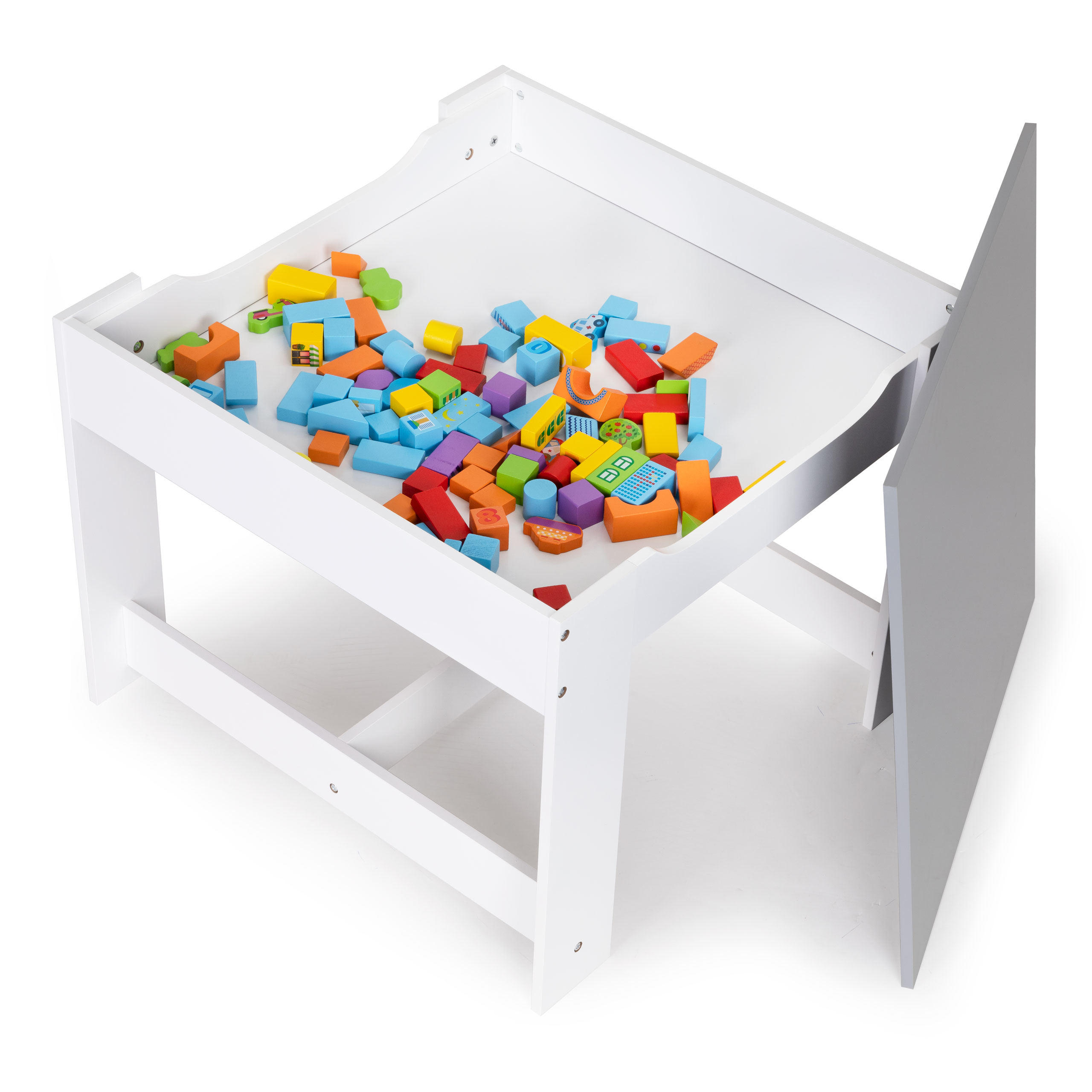 Meble dla dzieci zestaw drewniany stół + 2 krzesła ECOTOYS - obrazek 8