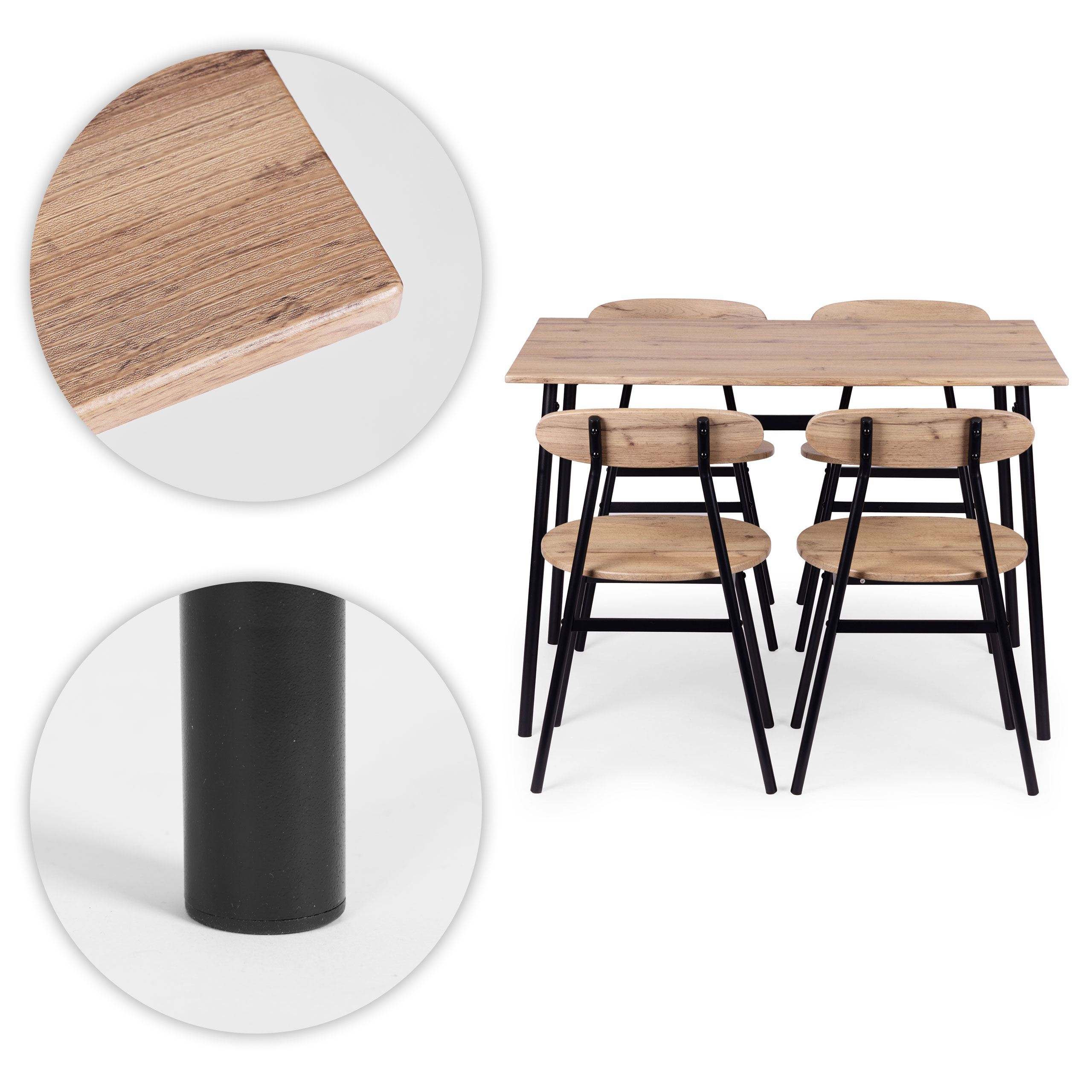 Zestaw mebli do jadalni kuchni stół + 4 krzesła OSLO ModernHome - obrazek 8