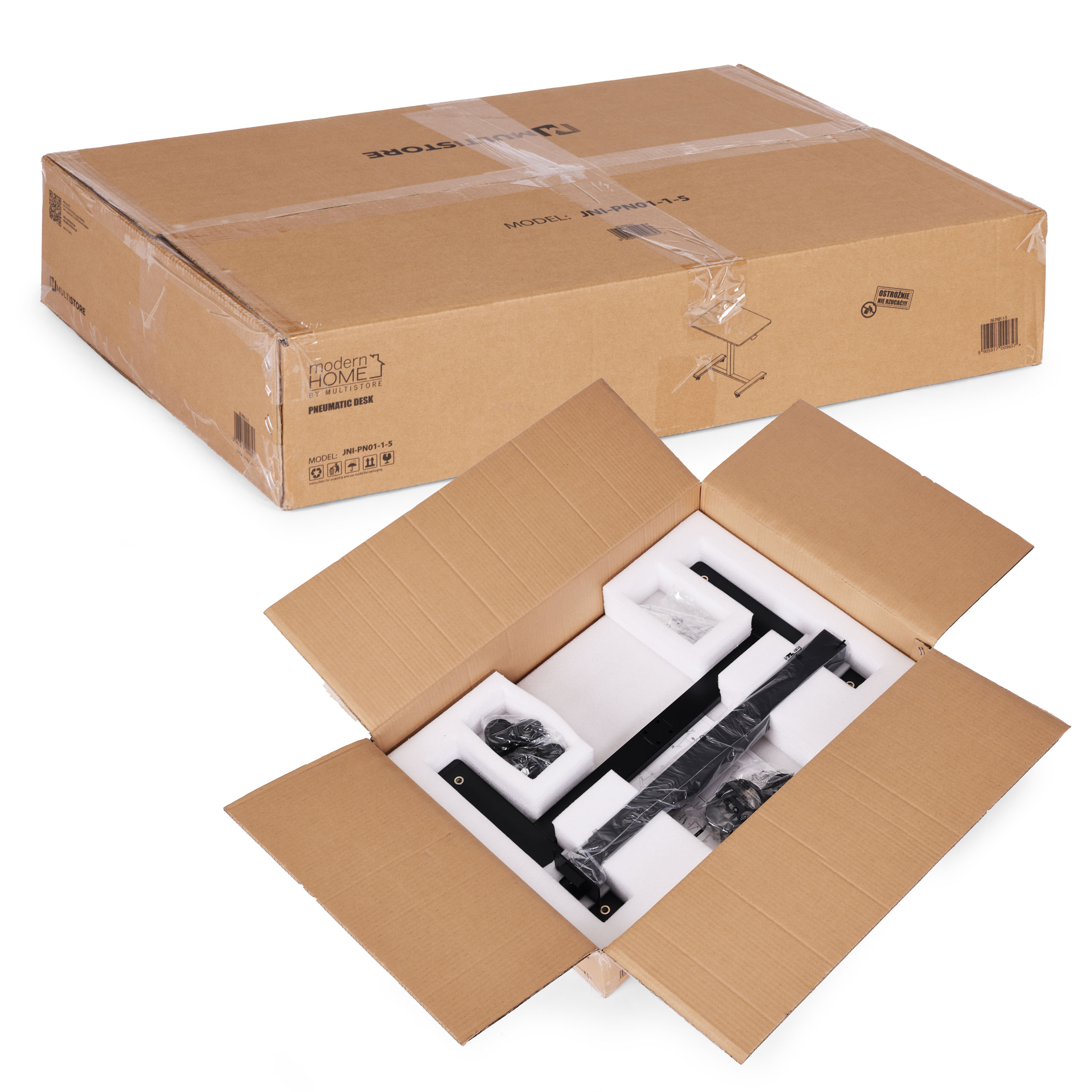 Mobilne biurko regulowane 70x48 cm stolik pod laptopa regulacja wysokości 71,5-112 cm ModernHome - obrazek 9